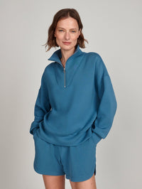 VARLEY Coulter High Rise Short 3.5 in Mallard Blue in Mallard Blue – Image 2