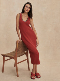 VARLEY Mikel Knit Dress in Bossa Nova in BOSSA NOVA – Image 1