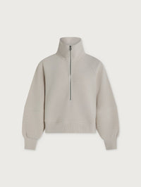 VARLEY MILANO HALF ZIP SWEAT 2.0 IN MIRAGE GREY/SNOW WHITE – Image 1