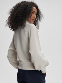 VARLEY MILANO HALF ZIP SWEAT 2.0 IN MIRAGE GREY/SNOW WHITE – Image 5