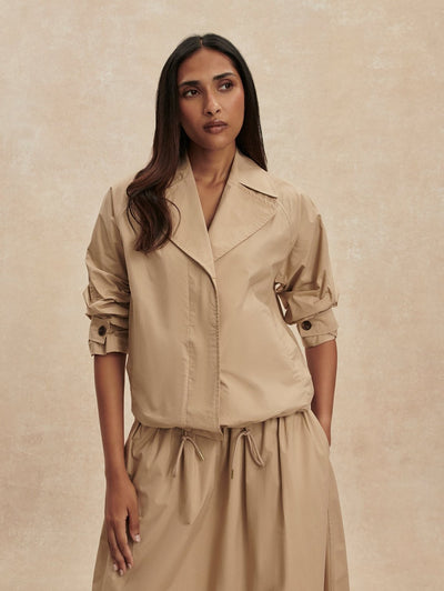 Petra Boxy Blouson Jacket in Nomad