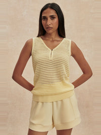 VARLEY Ramon Knit Tank in Anise Flower in Anise Flower – Image 1