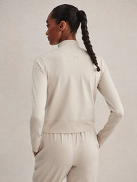 VARLEY Rufus Cropped Zip Through in Pebble Marl – Image 5
