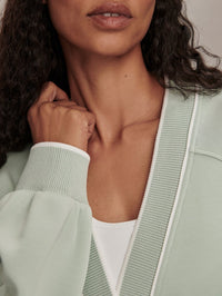 VARLEY Scottie Cardigan in Aqua Foam in AQUA FOAM – Image 3