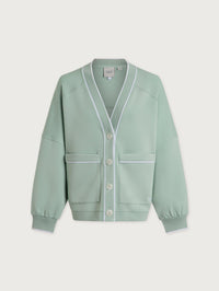 VARLEY Scottie Cardigan in Aqua Foam in AQUA FOAM – Image 6