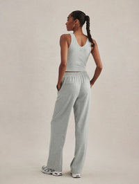 Back view of the Varley Motion Easy Jogger 30 in Blue Green Marl with the elastic waist