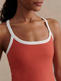 VARLEY Theon Scoop Neck Tank in Baked Apple - 2