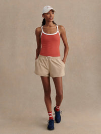 VARLEY Theon Scoop Neck Tank in Baked Apple - 3