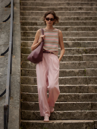Jayla Wide Leg Trouser 29.5 in Mellow Rose