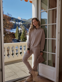 The Rolled Cuff Pant 25" in Taupe Marl