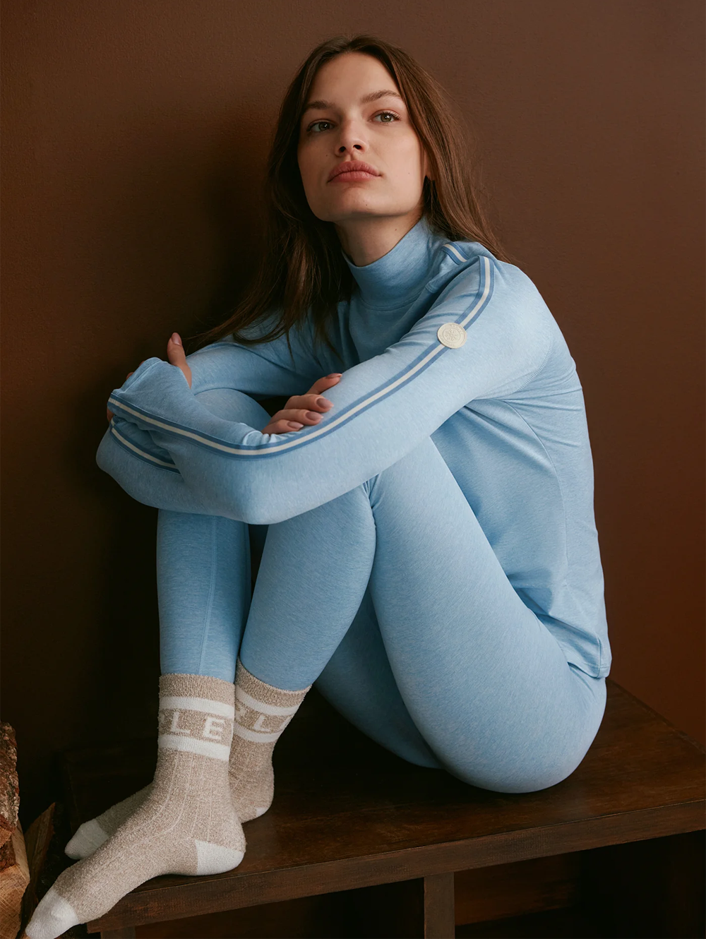 Always Warm Mock-Neck Baselayer in Glacier Marl
