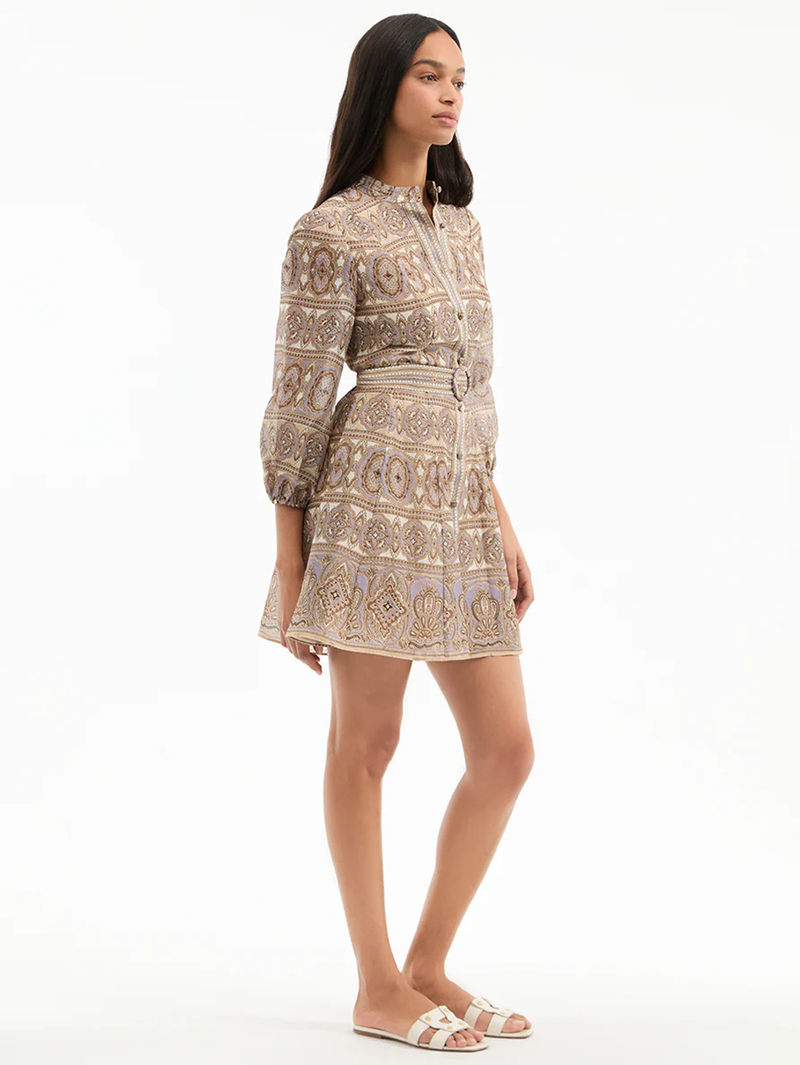 Kumar Silk-Linen Mini Dress