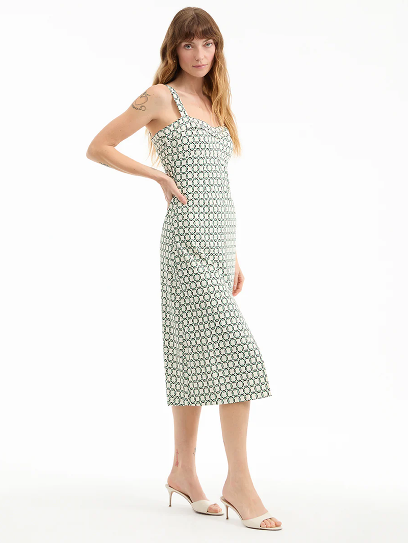 Colleen Stretch-Linen Midi Dress