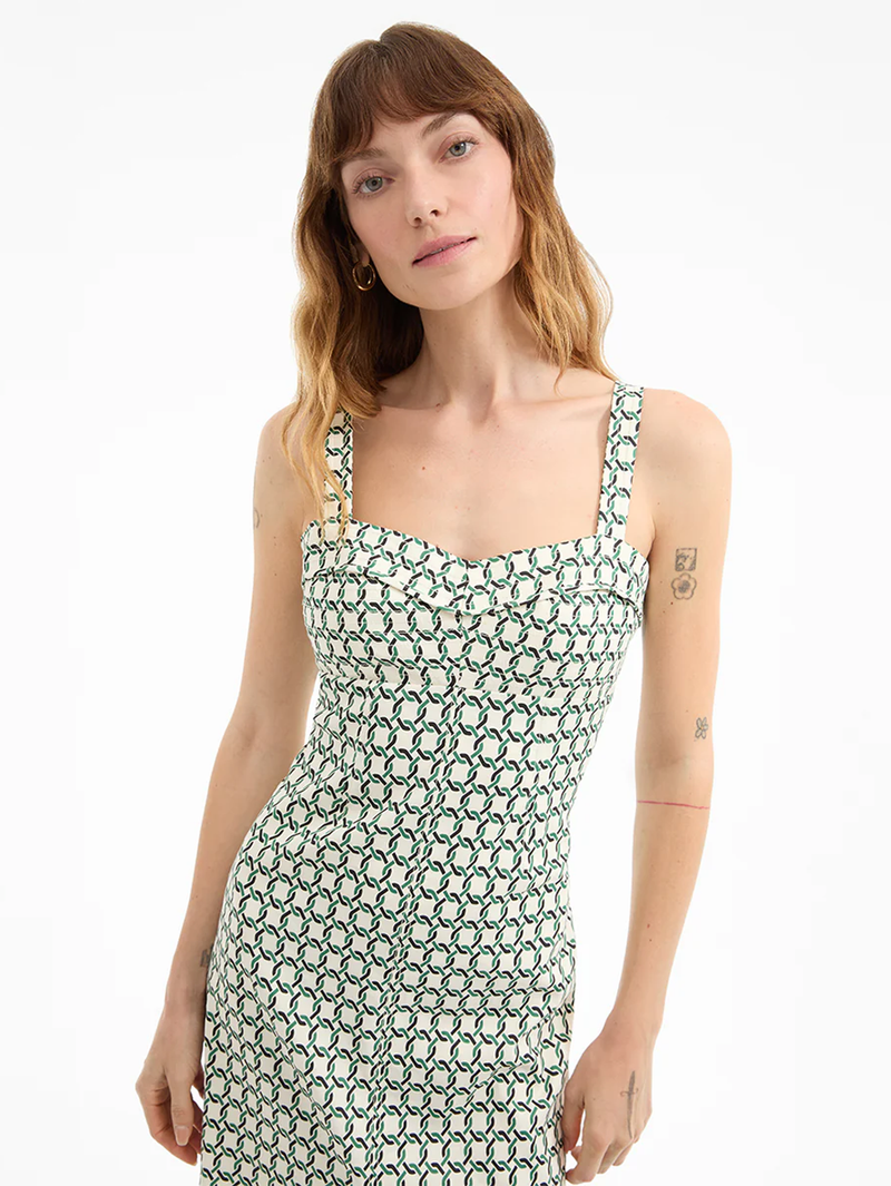 Colleen Stretch-Linen Midi Dress