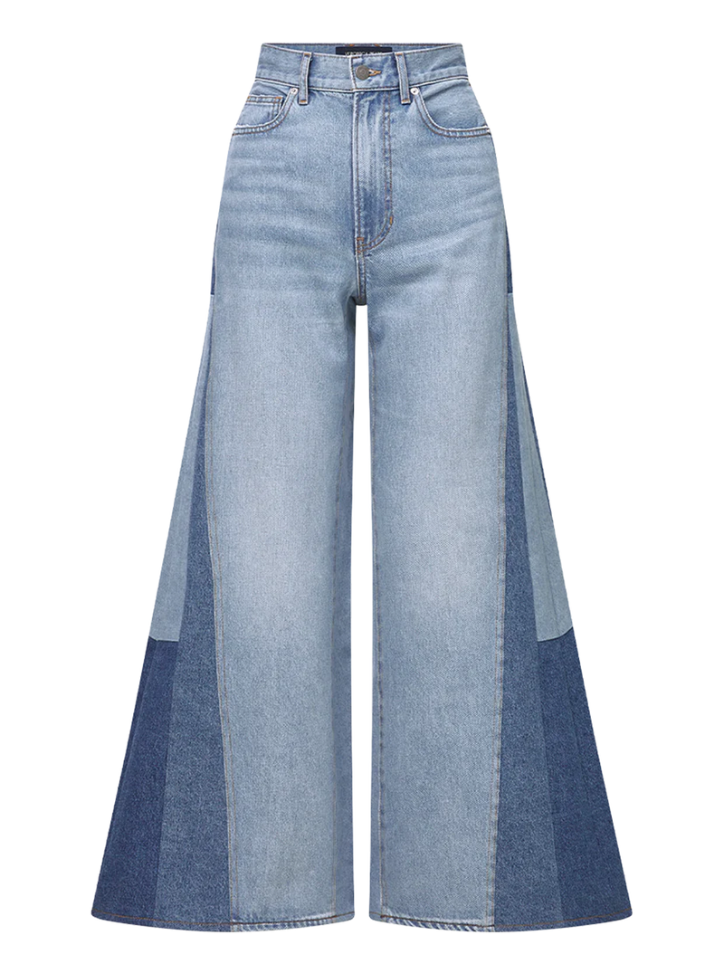Vicki Patchwork Wide-Leg Jean