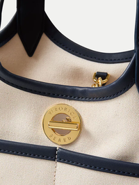 Canvas Leather-Trimmed Anchor Bag