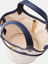 Canvas Leather-Trimmed Anchor Bag