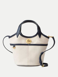 Canvas Leather-Trimmed Anchor Bag