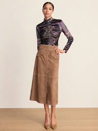 Nate Top in Dark Eggplant Multi