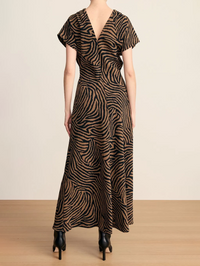 Redgrave Dress in Ochre/Black