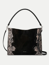 Snake Embossed Veronica Beard Bag in Black Multi