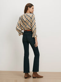 VERONICA BEARD 3/4 Ashlyn Blouse in Acorn Multi – Image 5
