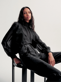 Alyssa Silk Turtleneck Blouse by VERONICA BEARD - View 2