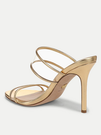 VERONICA BEARD Asha Stiletto Sandal in CLEAR/PALE GOLD – Image 5