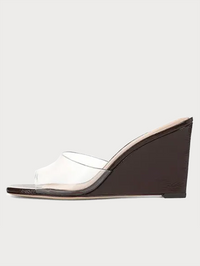 Asha Wedge Sandal by VERONICA BEARD-CLEAR/MOCHA-AMY Atelier