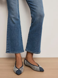 VERONICA BEARD Bancroft Woven Leather Flat in Blue Multi in Blue Multi – Image 2