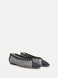 VERONICA BEARD Bancroft Woven Leather Flat in Blue Multi in Blue Multi – Image 3