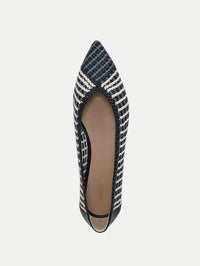 VERONICA BEARD Bancroft Woven Leather Flat in Blue Multi in Blue Multi – Image 4
