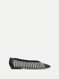 VERONICA BEARD Bancroft Woven Leather Flat in Blue Multi in Blue Multi – Image 6