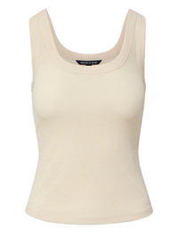 VERONICA BEARD Belvedere Knit Tank Top in ECRU – Image 5