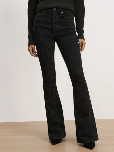 Beverly Jean with All Over Embroidery in Washed Onyx