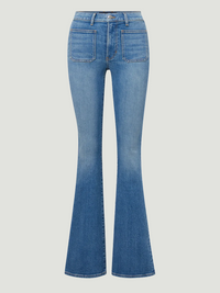Beverly Patch-Pocket Skinny-Flare Jean by VERONICA BEARD - View 6