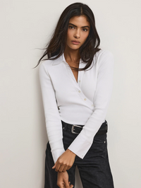 Brenner Button-Down Top by VERONICA BEARD-White-AMY Atelier