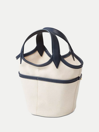 Canvas Leather-Trimmed Anchor Bag by VERONICA BEARD - View 2
