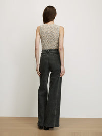 VERONICA BEARD CROPPED JERREL KNIT TANK IN DOVE MULTI – Image 4