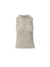 VERONICA BEARD CROPPED JERREL KNIT TANK IN DOVE MULTI – Image 5