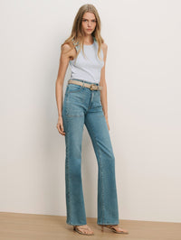 VERONICA BEARD CROPPED JORDYN TANK IN RIVER MIST - 2