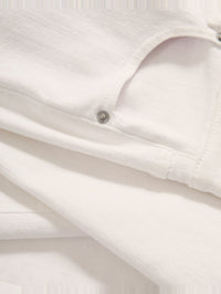 VERONICA BEARD Crosbie Mid Rise Wide Leg Jean in White in White – Image 4