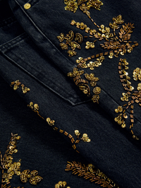 Daniela Embellished Straight-Leg Jean by VERONICA BEARD - View 6