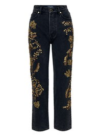 Daniela Embellished Straight-Leg Jean by VERONICA BEARD - View 7