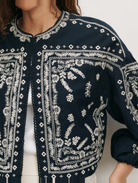 VERONICA BEARD Drake Jacket in Navy in Navy – Image 5