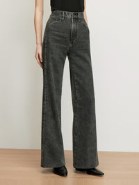 VERONICA BEARD GRANT HIGH RISE WIDE LEG JEAN IN TORNADO – Image 2