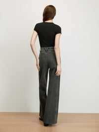 VERONICA BEARD GRANT HIGH RISE WIDE LEG JEAN IN TORNADO – Image 5