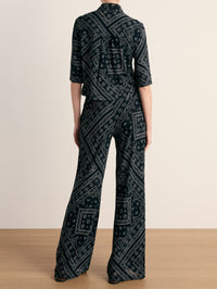 VERONICA BEARD HADRIA PANT IN NAVY/DOVE – Image 3