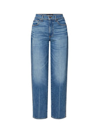 Flat lay front view of the Veronica Beard Harley Arc-Leg Jean in Memory Lane