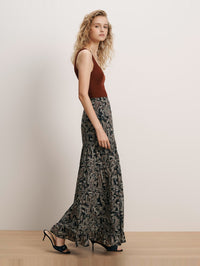 VERONICA BEARD Heatheralyn Skirt in Navy Multi – Image 3